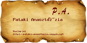 Pataki Anasztázia névjegykártya