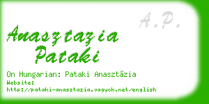 anasztazia pataki business card