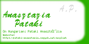 anasztazia pataki business card